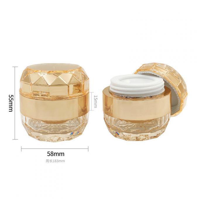 Customizable 50g Acrylic Cosmetic Jar Diamond Jar Design Skin Care Cream Container 0
