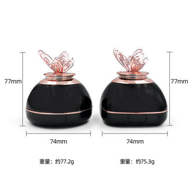 Travel Friendly Round Compact Powder Cushion Case Transparent Refillable Compatibility