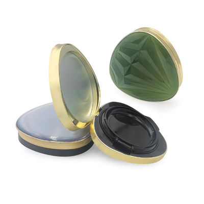 Transparent Round Snap Closure Cushion Foundation Case With Dewy Finish