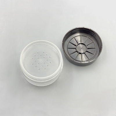 Transparent Round Loose Powder Case 15g Compact Powder Container with Twist Open Lid