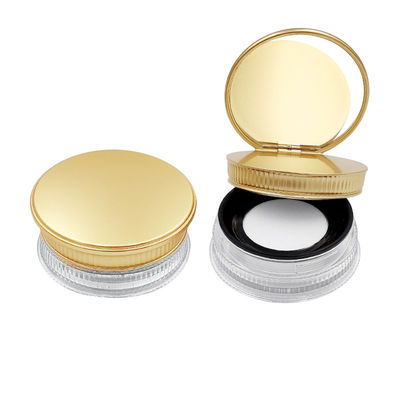 Round Screw Cap 15g Recyclable Empty Loose Powder Case in Transparent Color
